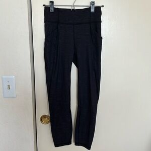 Lululemon Black High Rise Crop with Pockets